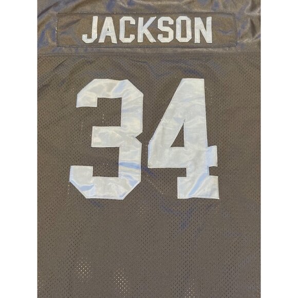 Mitchell & Ness 1987 Los Angeles Raiders Bo Jackson NFL Jersey Black Men's 52 - Picture 6 of 8